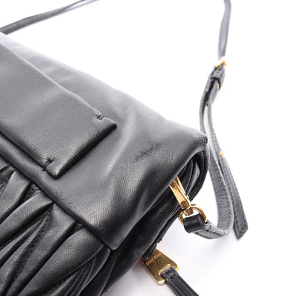 MATELASSE マテラッセ ショルダーバッグ レザー ブラック ミュウミュウ バッグ miu miu