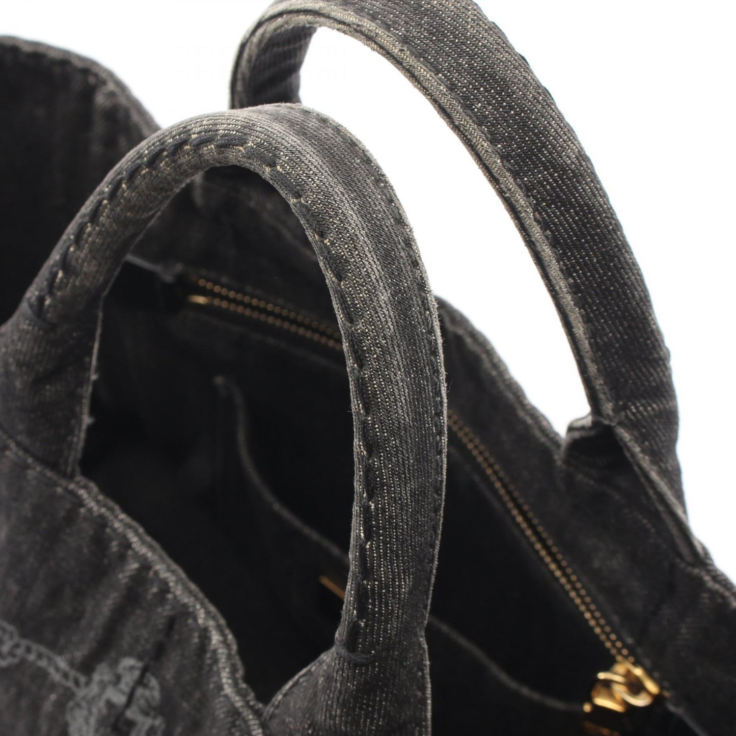 CANAPA カナパ 2WAY ハンドバッグ トートバッグ デニム ブラック プラダ バッグ PRADA