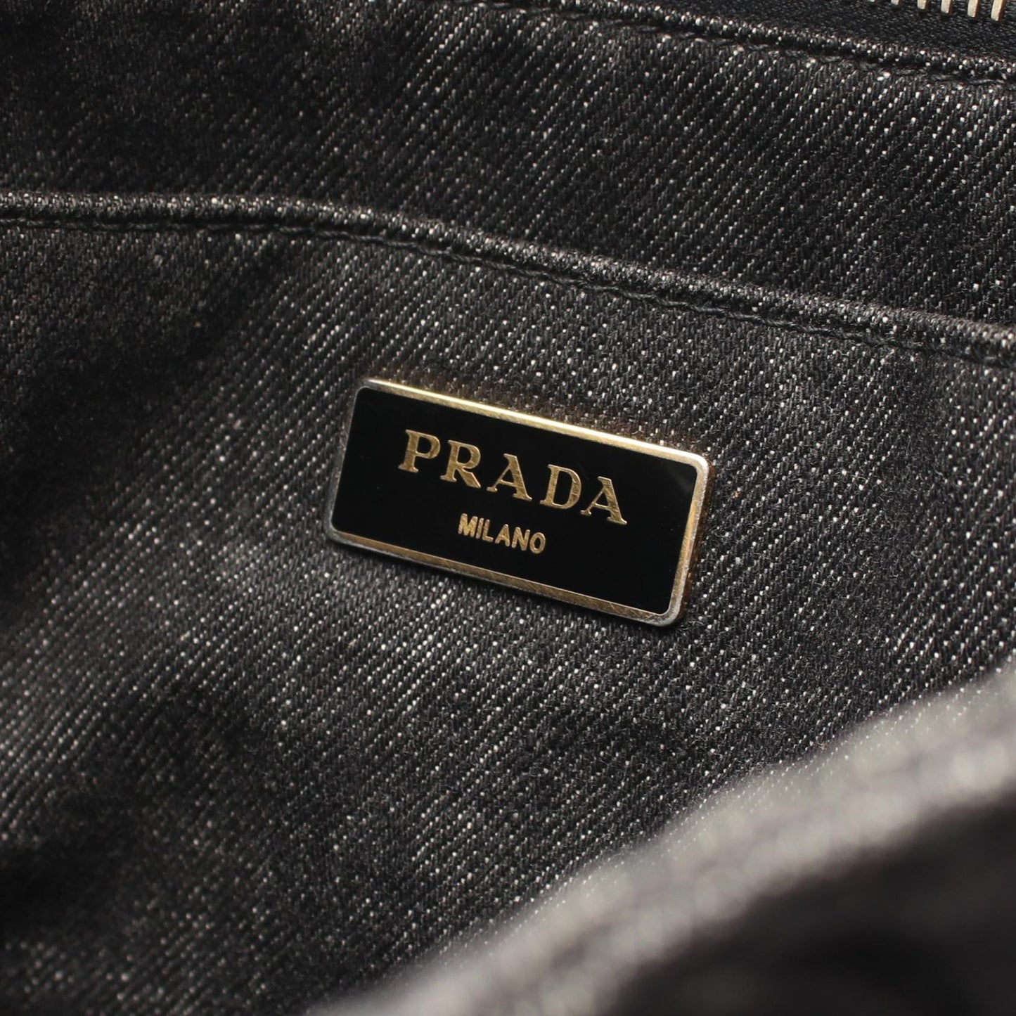 CANAPA カナパ 2WAY ハンドバッグ トートバッグ デニム ブラック プラダ バッグ PRADA