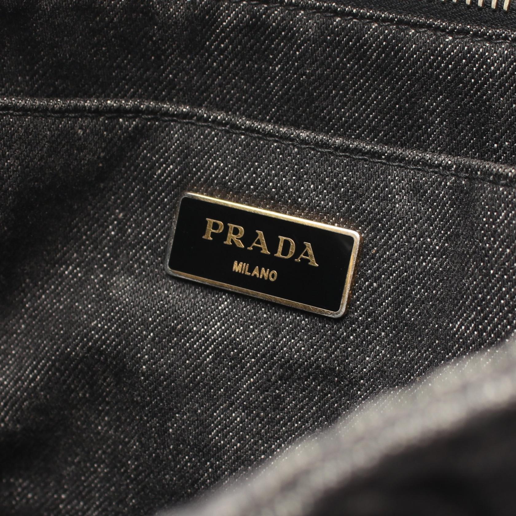 CANAPA カナパ 2WAY ハンドバッグ トートバッグ デニム ブラック プラダ バッグ PRADA