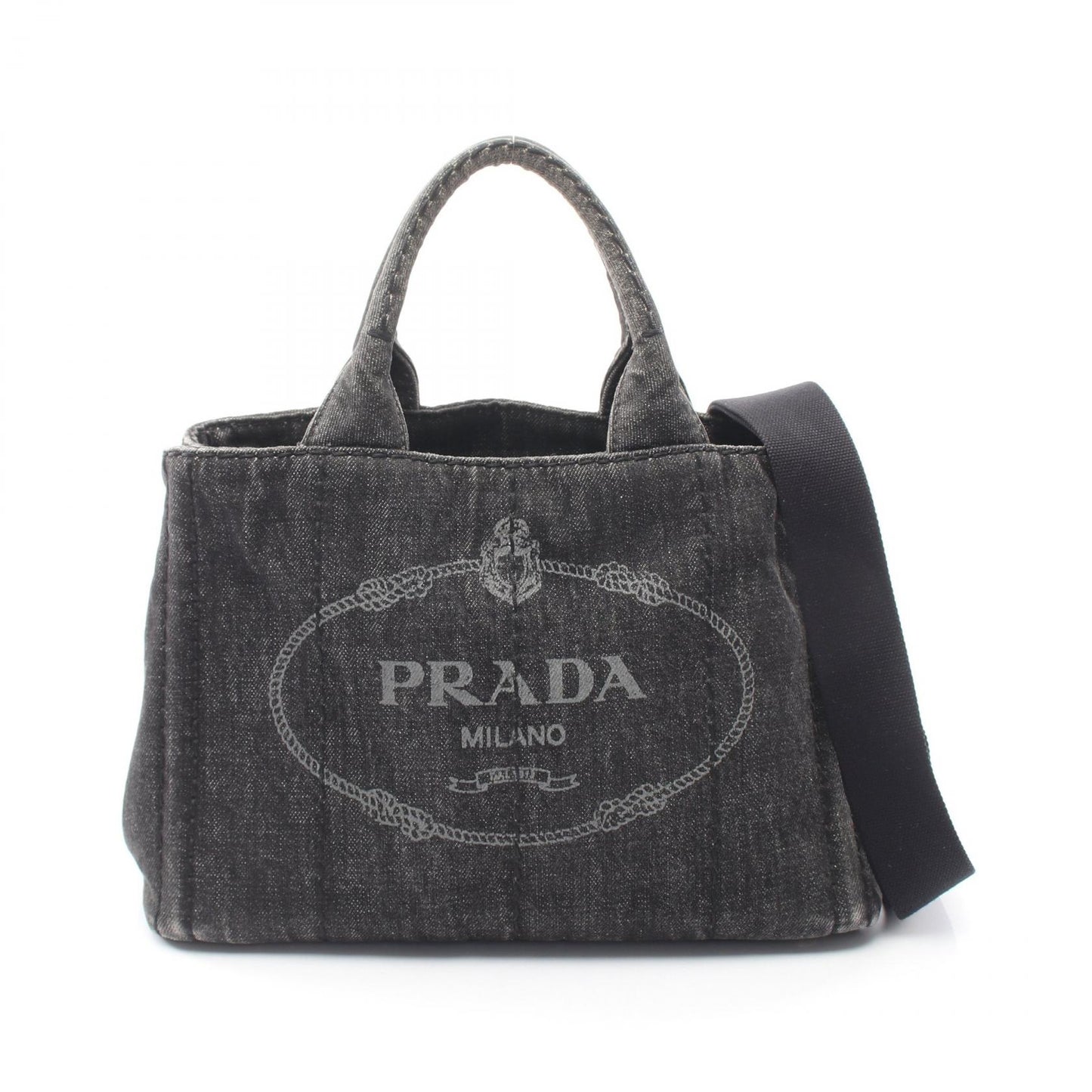 CANAPA カナパ 2WAY ハンドバッグ トートバッグ デニム ブラック プラダ バッグ PRADA