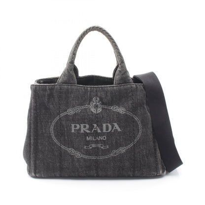 CANAPA カナパ 2WAY ハンドバッグ トートバッグ デニム ブラック プラダ バッグ PRADA