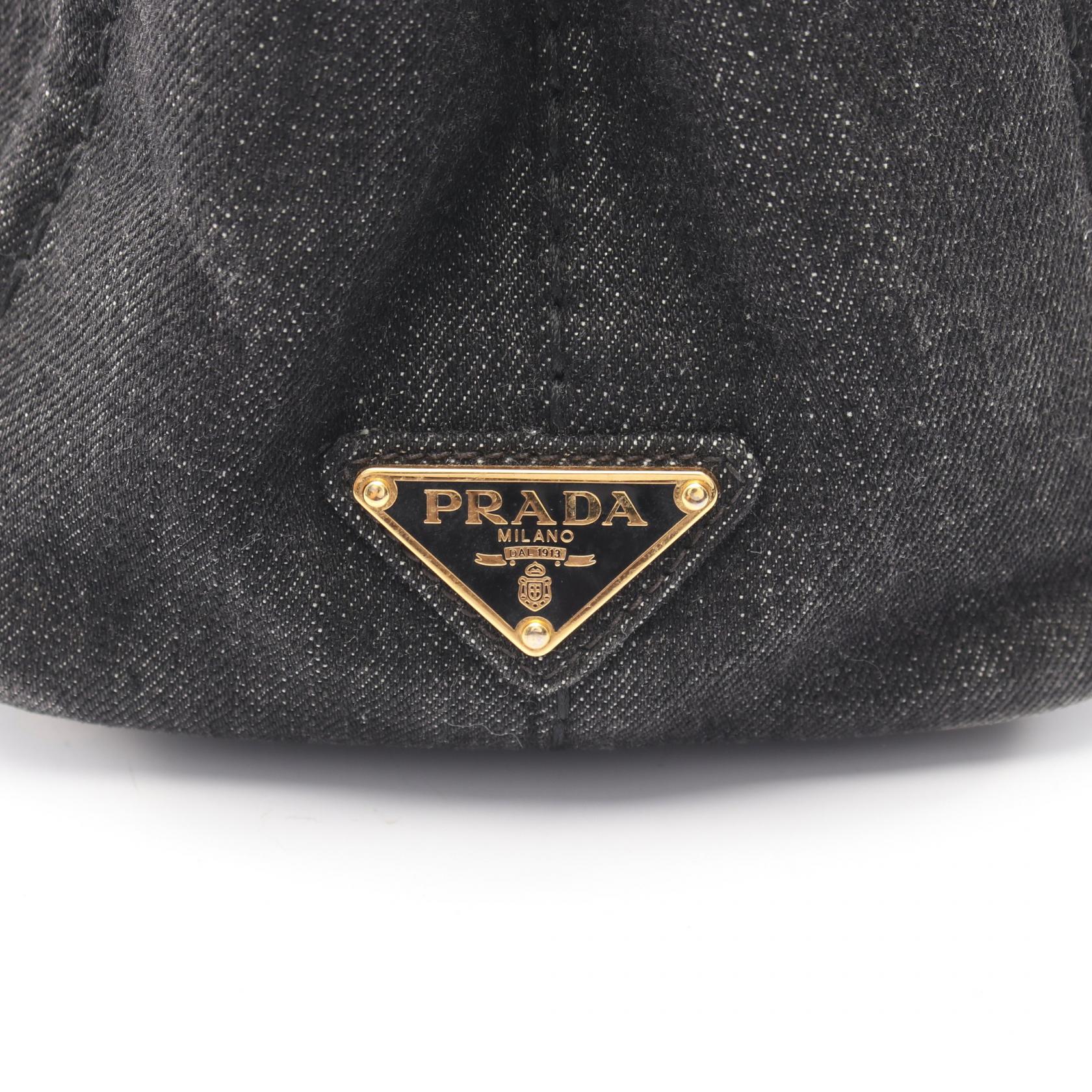 CANAPA カナパ 2WAY ハンドバッグ トートバッグ デニム ブラック プラダ バッグ PRADA