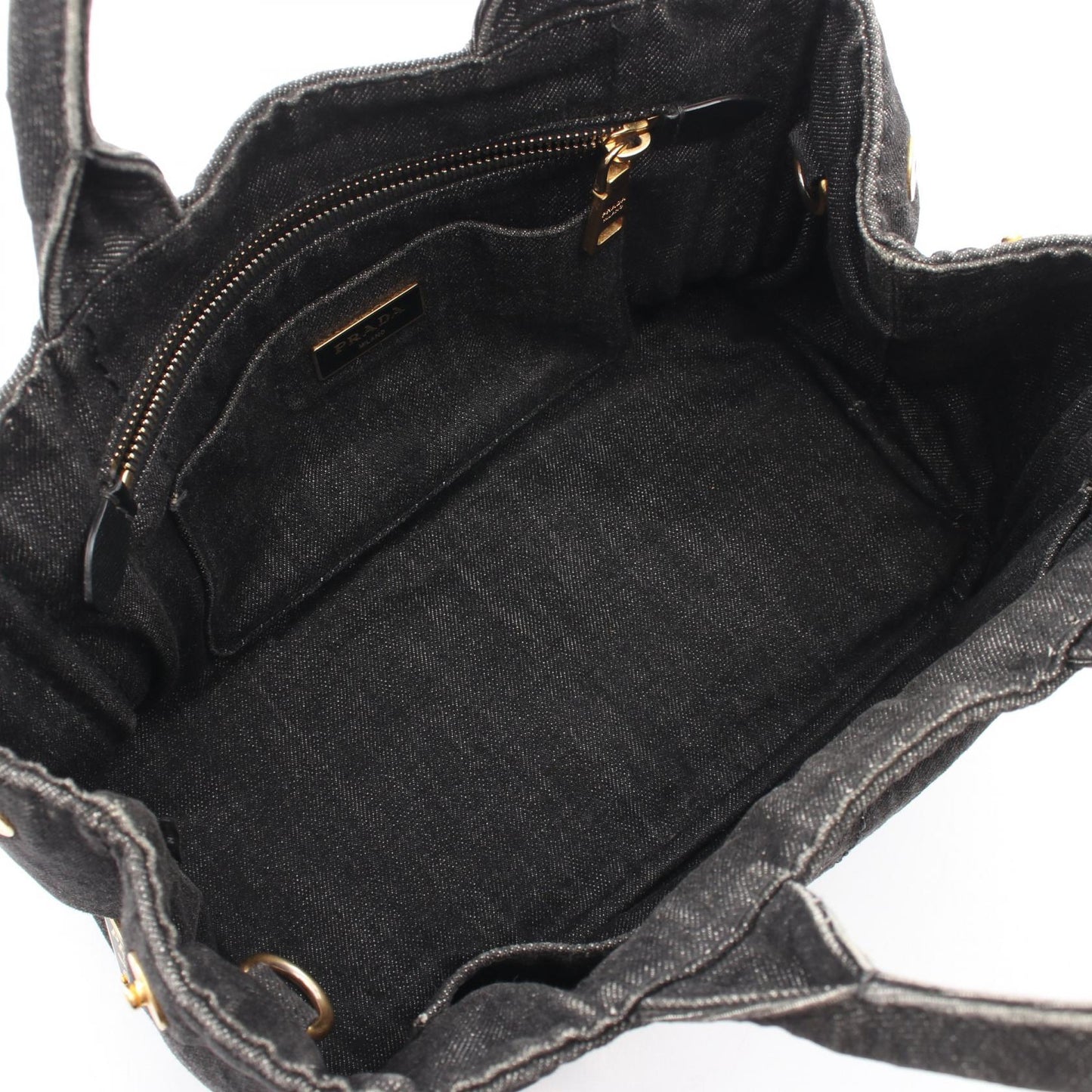CANAPA カナパ 2WAY ハンドバッグ トートバッグ デニム ブラック プラダ バッグ PRADA