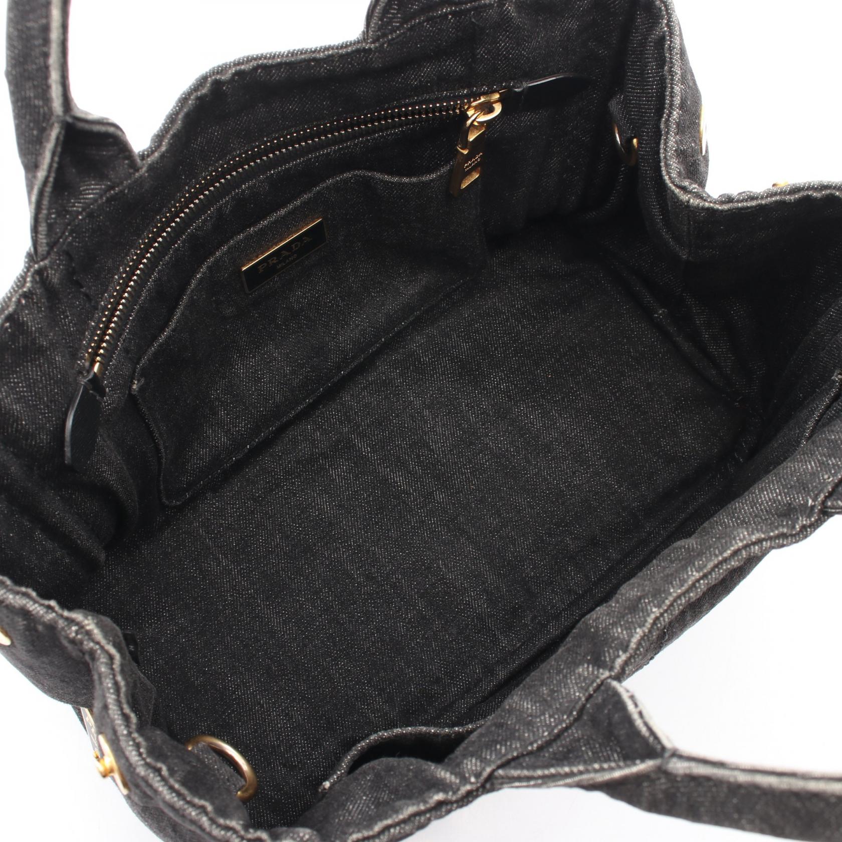 CANAPA カナパ 2WAY ハンドバッグ トートバッグ デニム ブラック プラダ バッグ PRADA