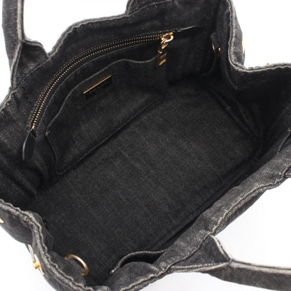 CANAPA カナパ 2WAY ハンドバッグ トートバッグ デニム ブラック プラダ バッグ PRADA