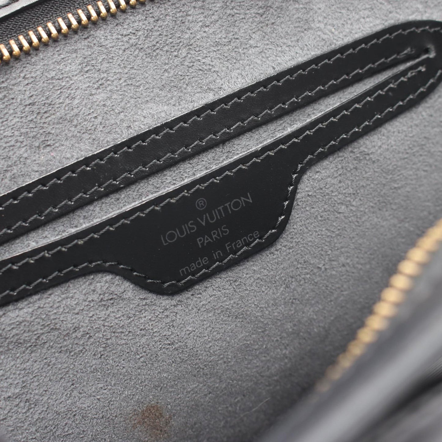 サンジャック エピ ノワール ハンドバッグ レザー ブラック ルイヴィトン バッグ LOUIS VUITTON