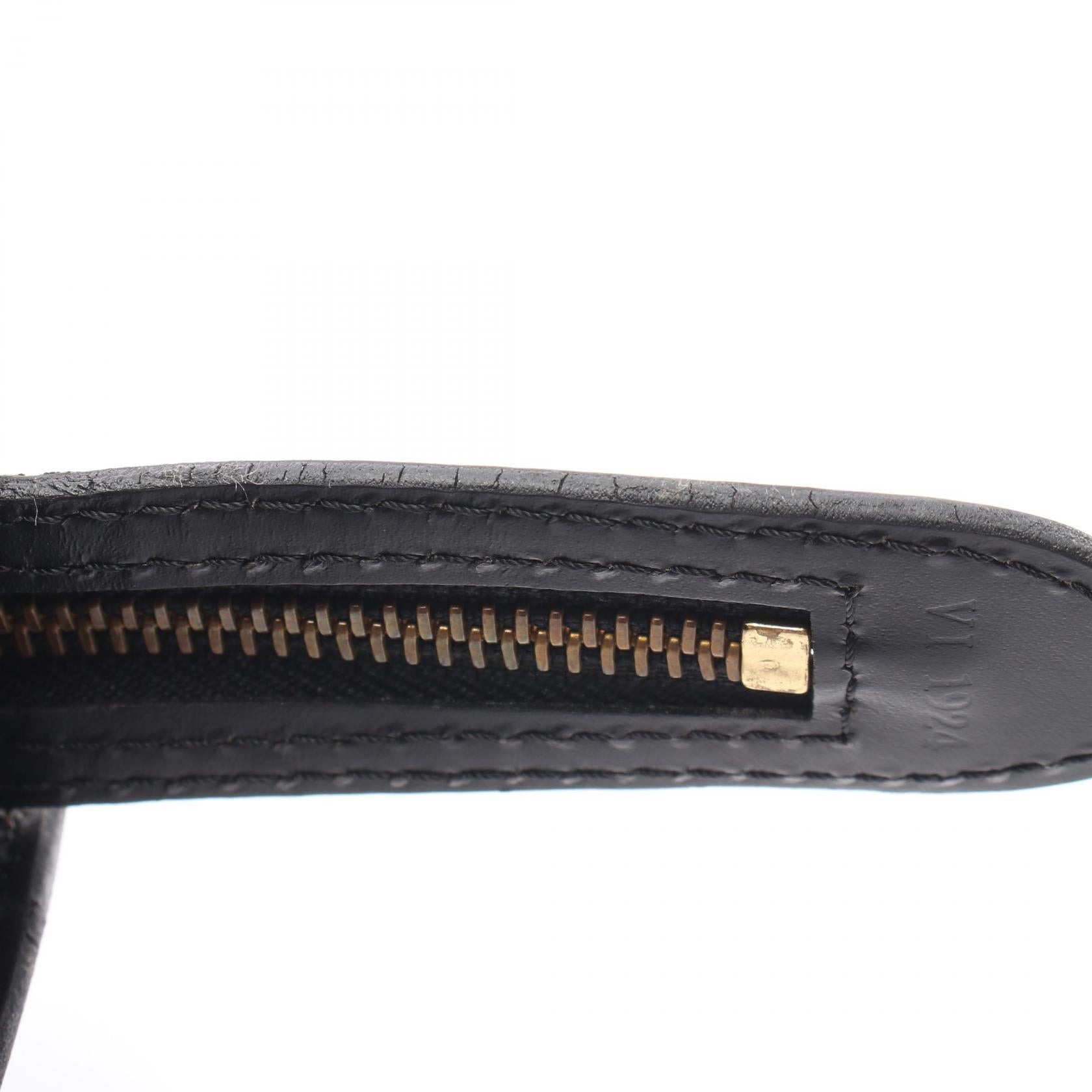 サンジャック エピ ノワール ハンドバッグ レザー ブラック ルイヴィトン バッグ LOUIS VUITTON