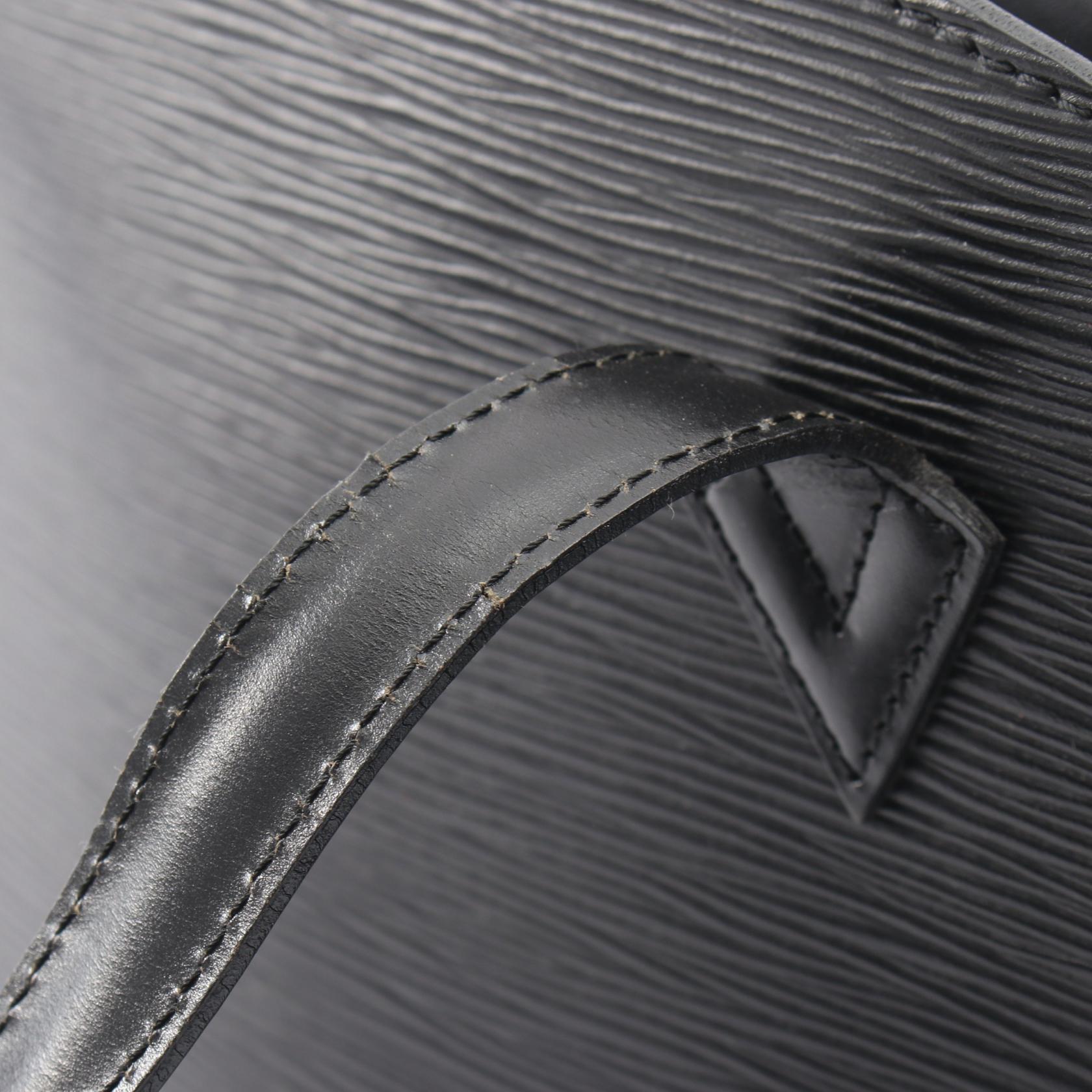 サンジャック エピ ノワール ハンドバッグ レザー ブラック ルイヴィトン バッグ LOUIS VUITTON