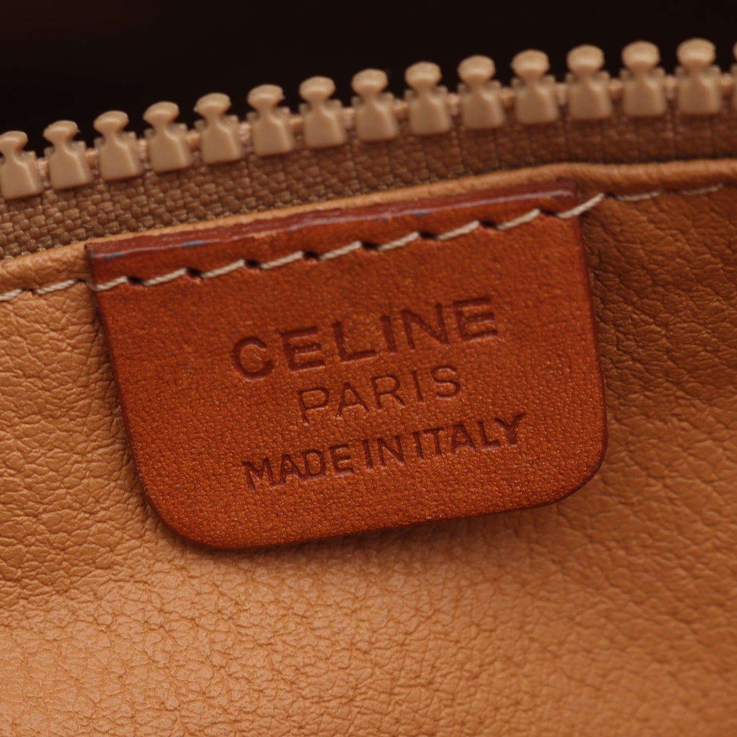マカダム ハンドバッグ トートバッグ PVC レザー ダークブラウン ブラウン セリーヌ バッグ CELINE