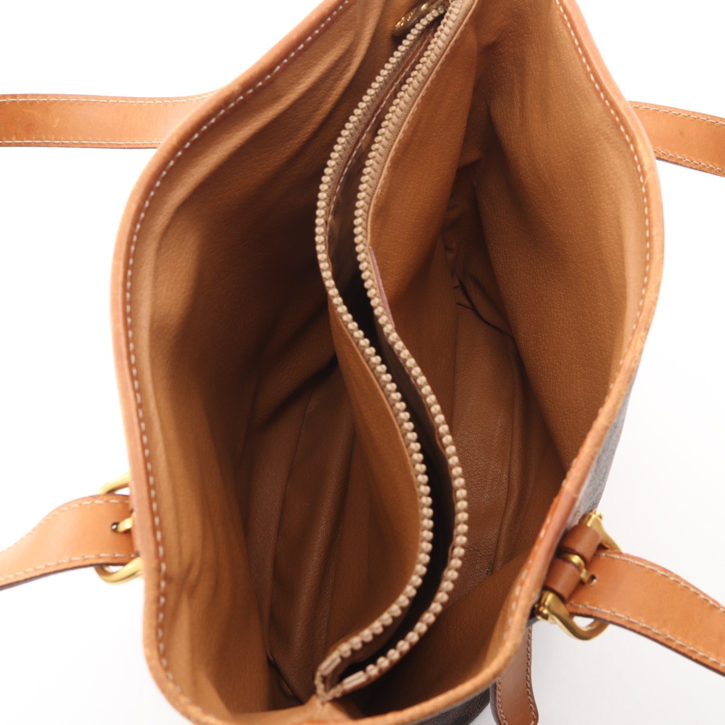 マカダム ハンドバッグ トートバッグ PVC レザー ダークブラウン ブラウン セリーヌ バッグ CELINE