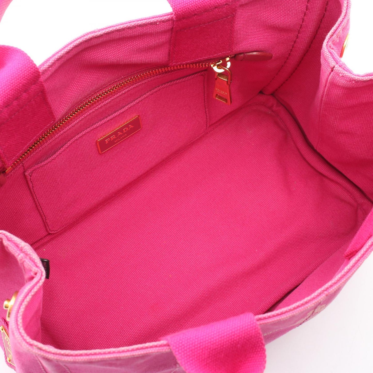 CANAPA カナパ ミニ ハンドバッグ トートバッグ キャンバス ピンク プラダ バッグ PRADA