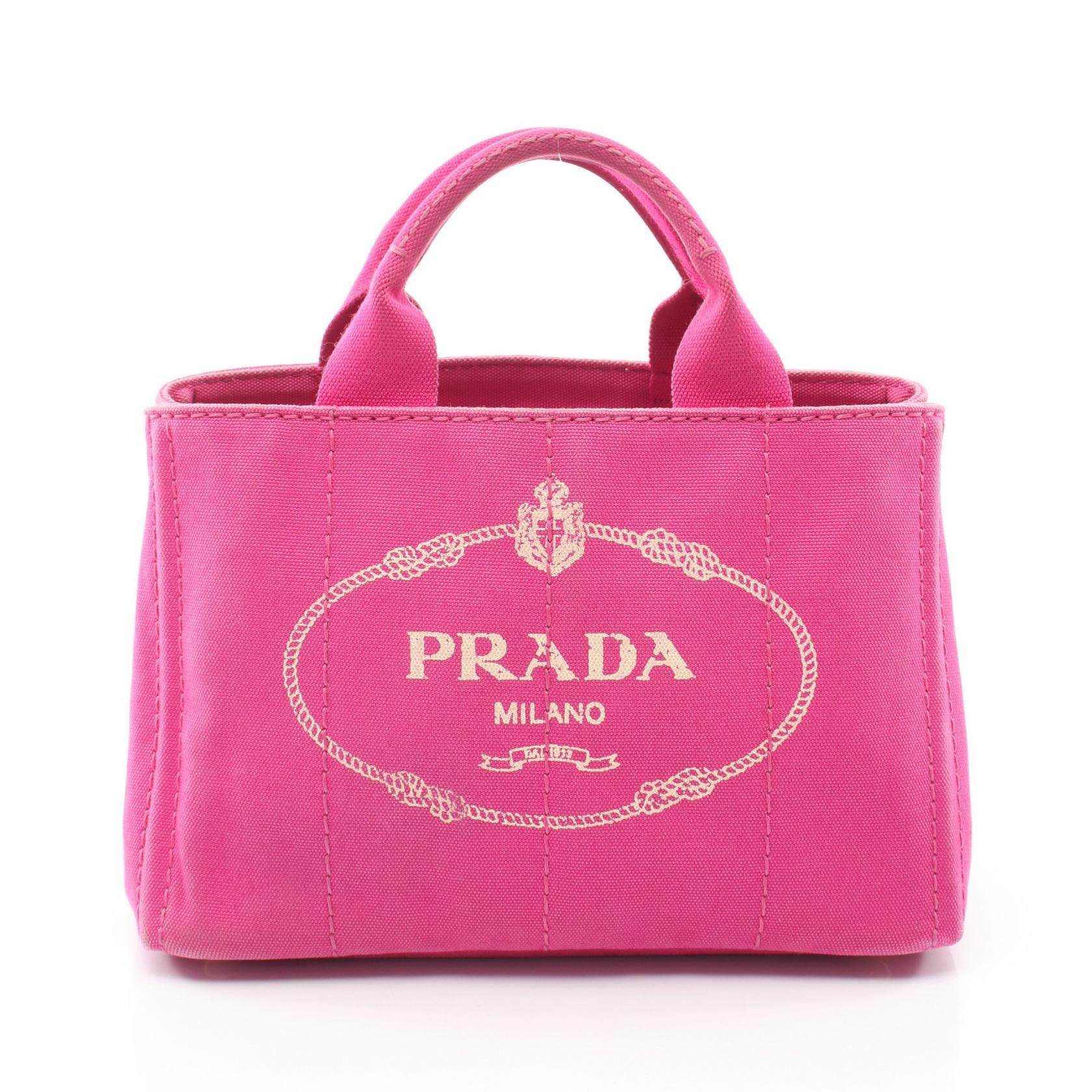 CANAPA カナパ ミニ ハンドバッグ トートバッグ キャンバス ピンク プラダ バッグ PRADA