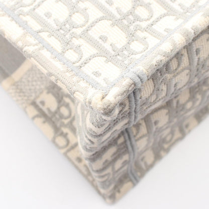 BOOK TOTE ブックトート ミディアム オブリーク ハンドバッグ トートバッグ キャンバス オフホワイト ライトグレー クリスチャンディオール バッグ Christian Dior