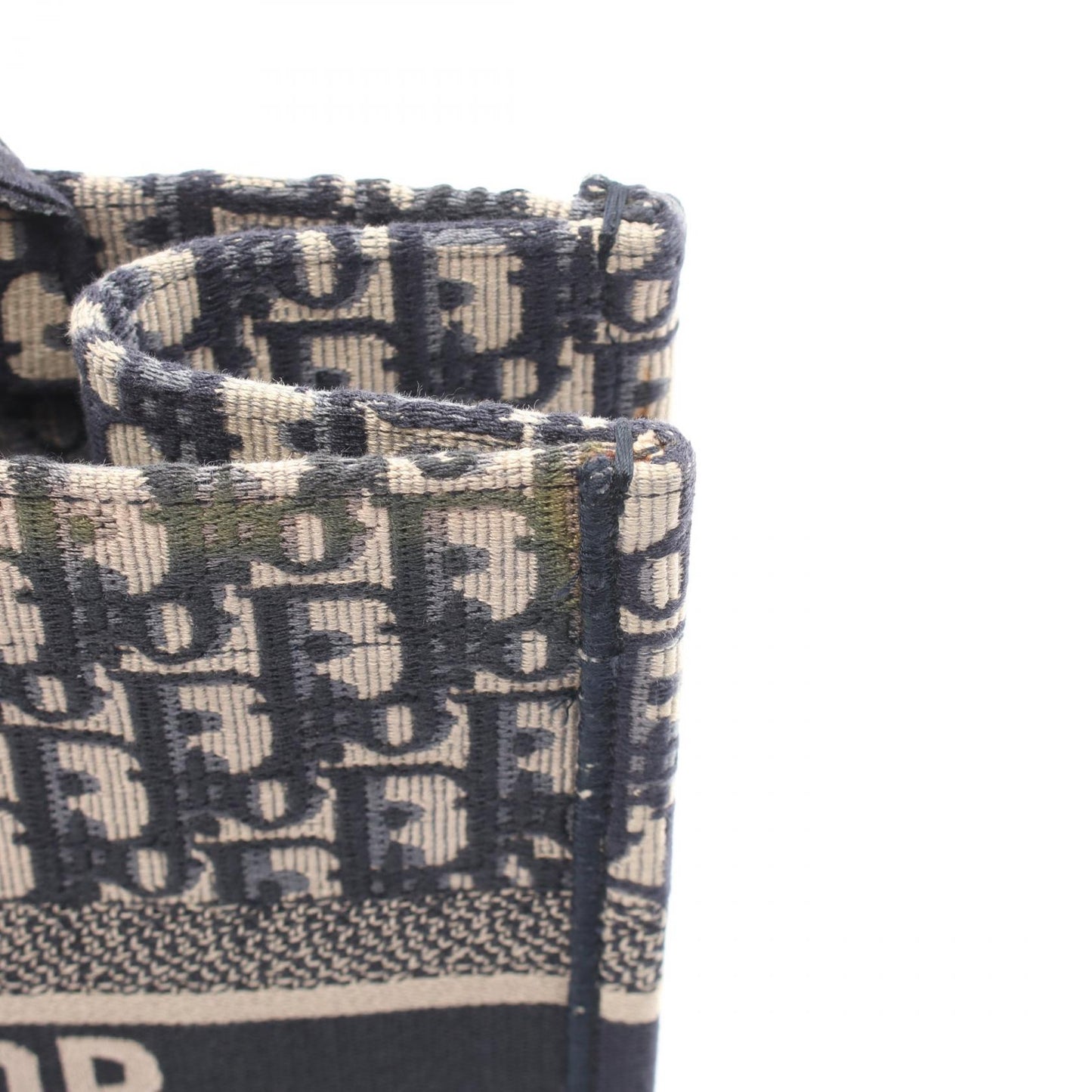 BOOK TOTE ブックトート ミディアム オブリーク ハンドバッグ トートバッグ キャンバス ネイビー アイボリー クリスチャンディオール バッグ Christian Dior