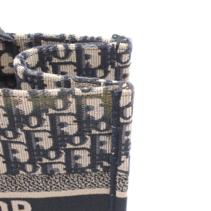 BOOK TOTE ブックトート ミディアム オブリーク ハンドバッグ トートバッグ キャンバス ネイビー アイボリー クリスチャンディオール バッグ Christian Dior