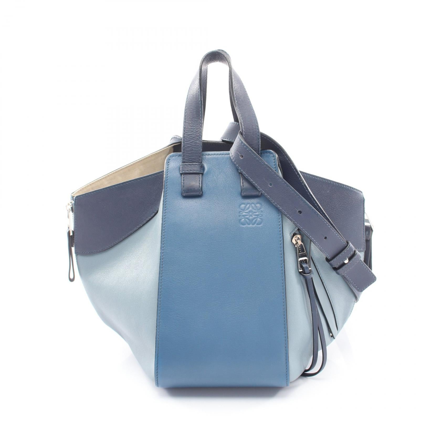 HAMMOCK SMALL ハンモック スモール 2WAY ハンドバッグ レザー ブルーグレー ブルー ネイビー ロエベ バッグ LOEWE