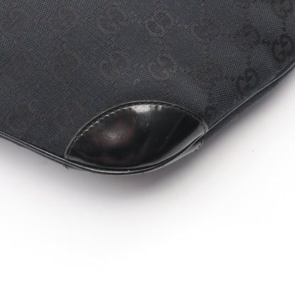 GGキャンバス ワンショルダーバッグ キャンバス エナメルレザー ブラック グッチ バッグ GUCCI