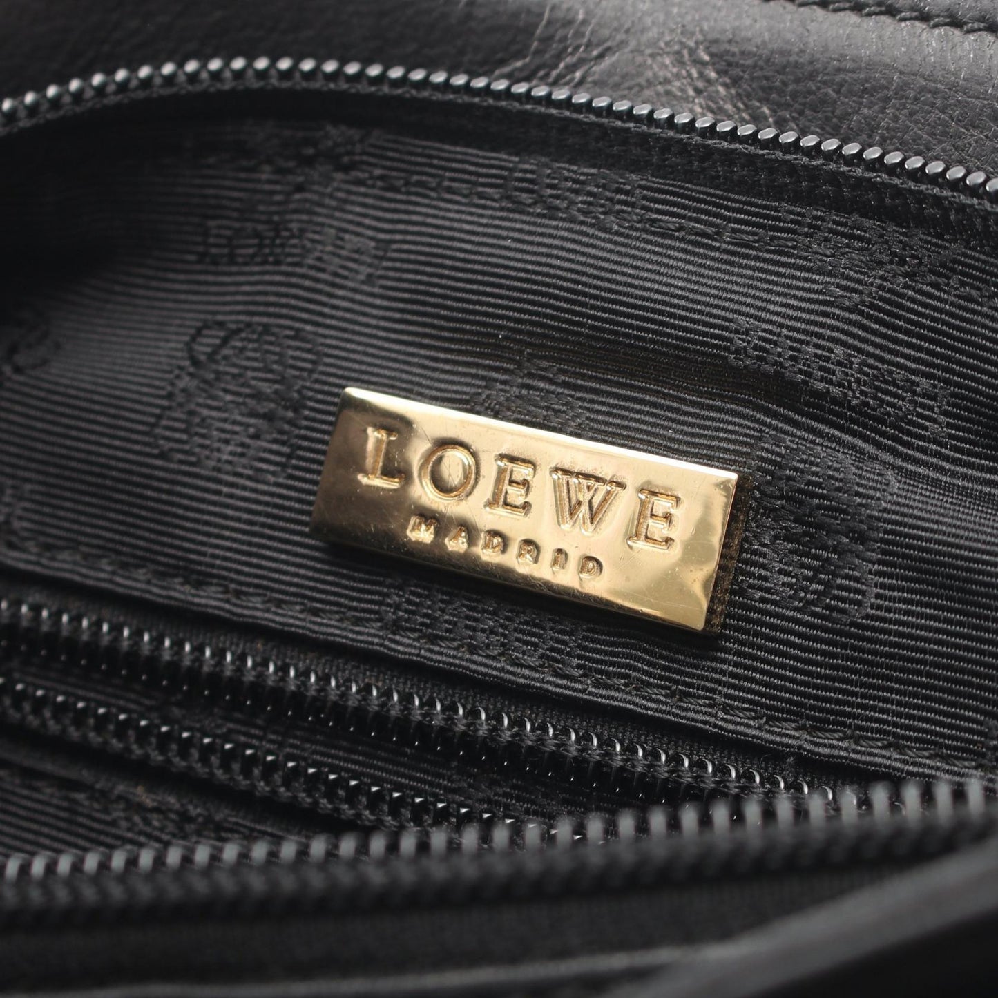 アナグラム 2WAY ハンドバッグ レザー ブラック ロエベ バッグ LOEWE