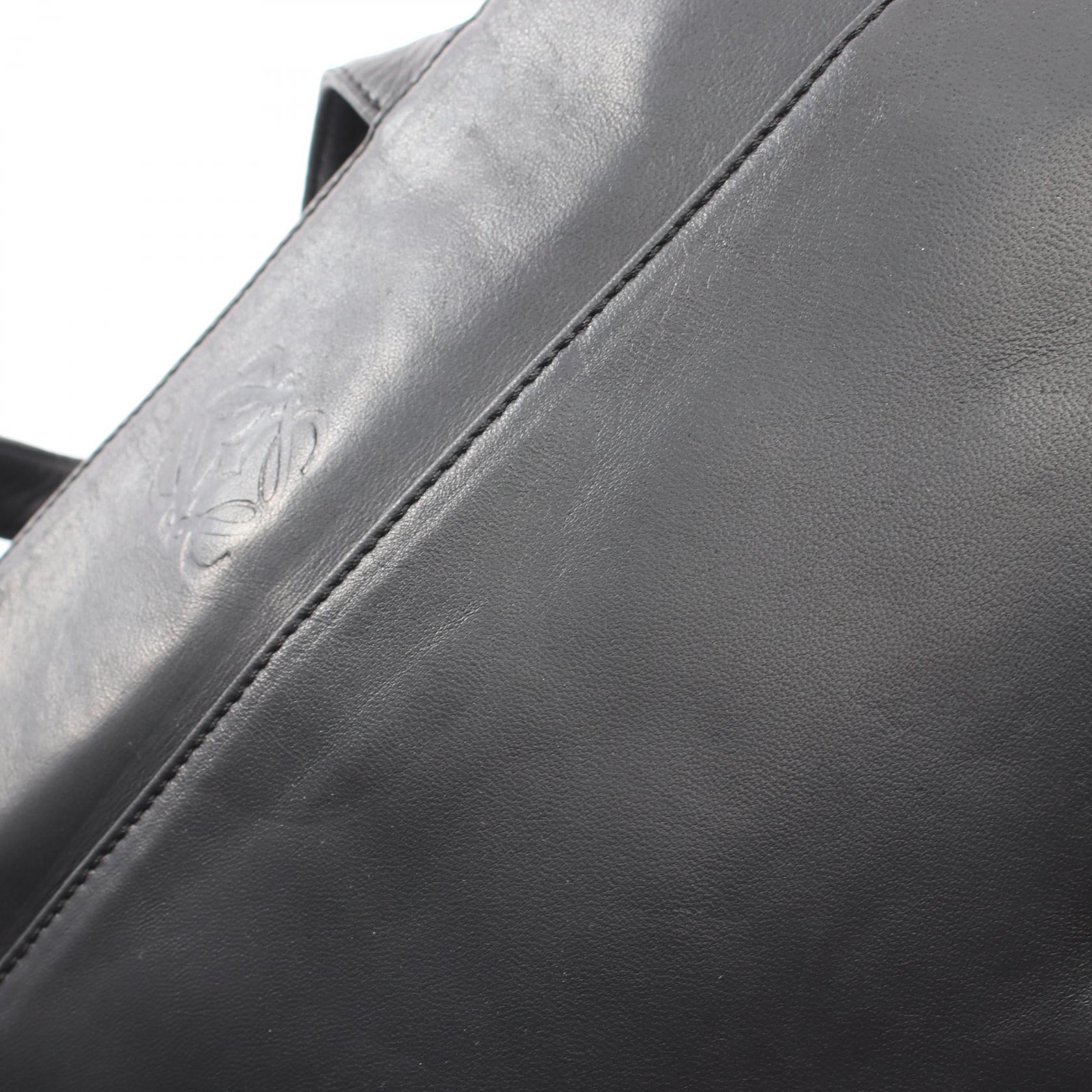 アナグラム 2WAY ハンドバッグ レザー ブラック ロエベ バッグ LOEWE