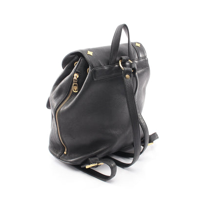スタッズ バックパック リュックサック レザー ブラック エムシーエム バッグ MCM
