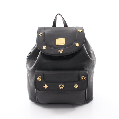スタッズ バックパック リュックサック レザー ブラック エムシーエム バッグ MCM