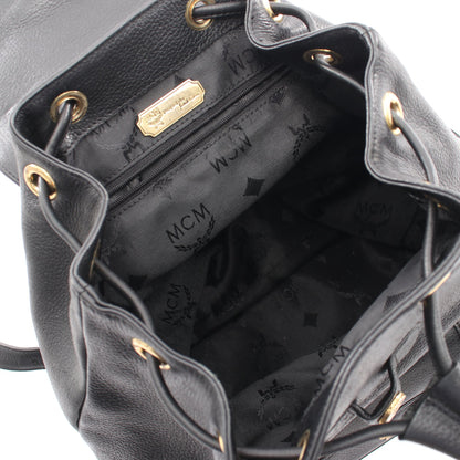 スタッズ バックパック リュックサック レザー ブラック エムシーエム バッグ MCM
