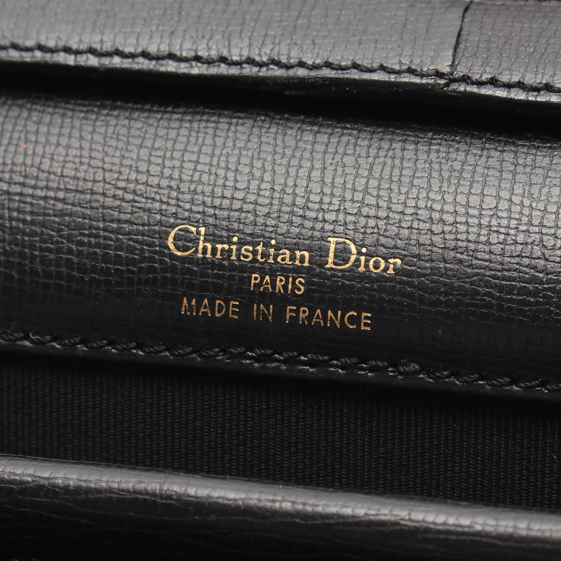 CDロゴ ヴィンテージ ショルダーバッグ レザー ブラック クリスチャンディオール バッグ Christian Dior