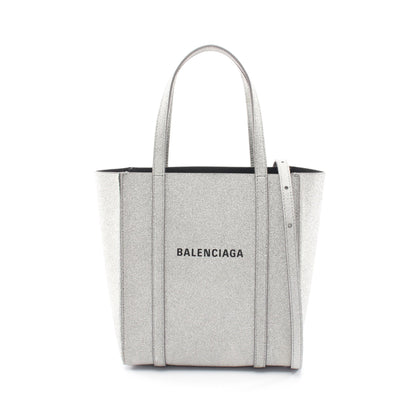 EVERYDAY XXS エブリデイ 2WAY ハンドバッグ トートバッグ レザー シルバー バレンシアガ バッグ BALENCIAGA