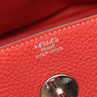 リンディ30 ブーゲンビリア ショルダーバッグ トリヨンクレマンス ピンクレッド シルバー金具 T刻印 エルメス バッグ HERMES