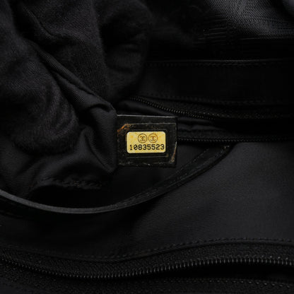 ニュートラベルラインMM ハンドバッグ トートバッグ ナイロンキャンバス レザー ブラック ゴールド金具 シャネル バッグ CHANEL