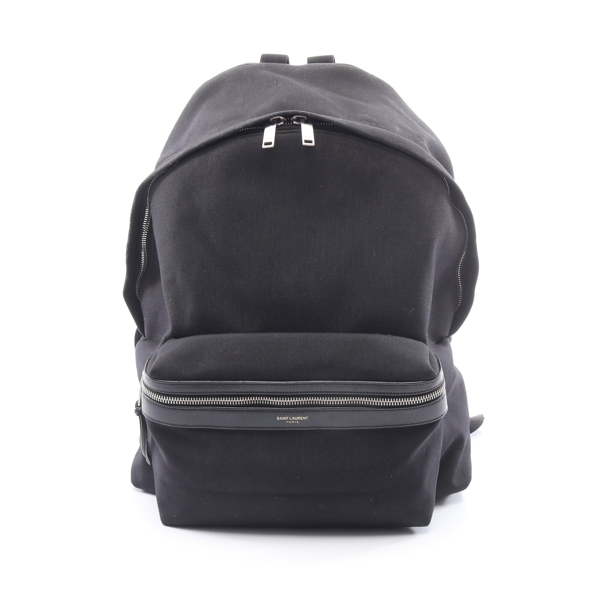 バックパック リュックサック キャンバス レザー ブラック サンローランパリ バッグ SAINT LAURENT PARIS