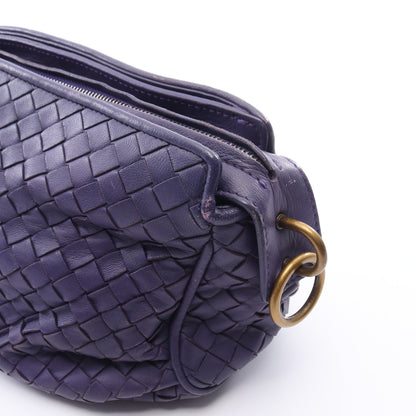 イントレチャート ショルダーバッグ レザー パープル ボッテガヴェネタ バッグ BOTTEGA VENETA