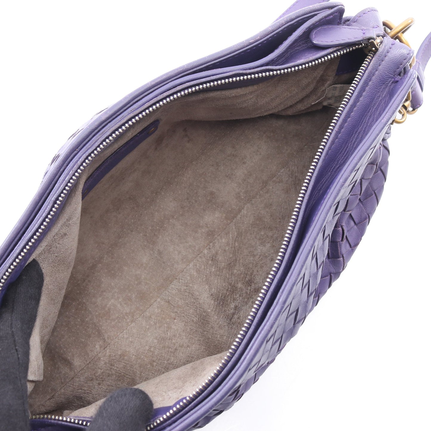 イントレチャート ショルダーバッグ レザー パープル ボッテガヴェネタ バッグ BOTTEGA VENETA