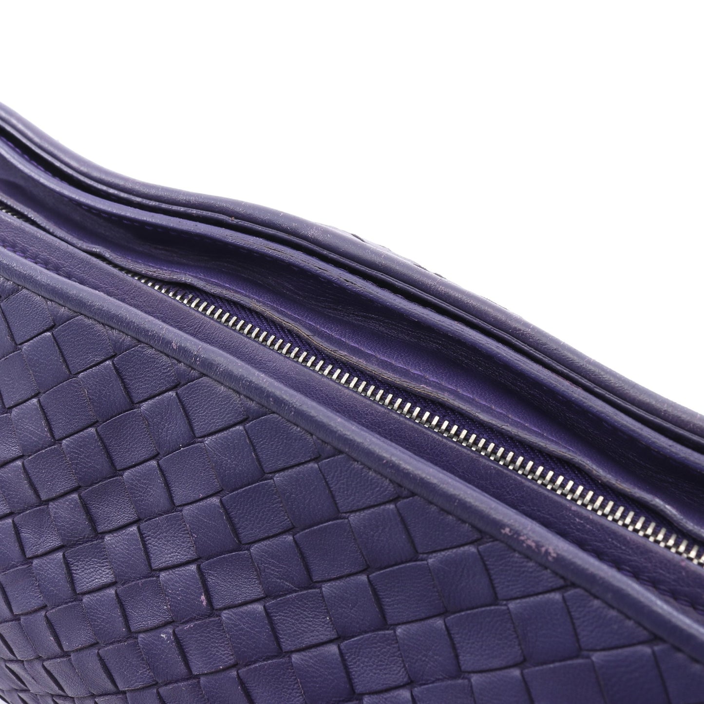 イントレチャート ショルダーバッグ レザー パープル ボッテガヴェネタ バッグ BOTTEGA VENETA