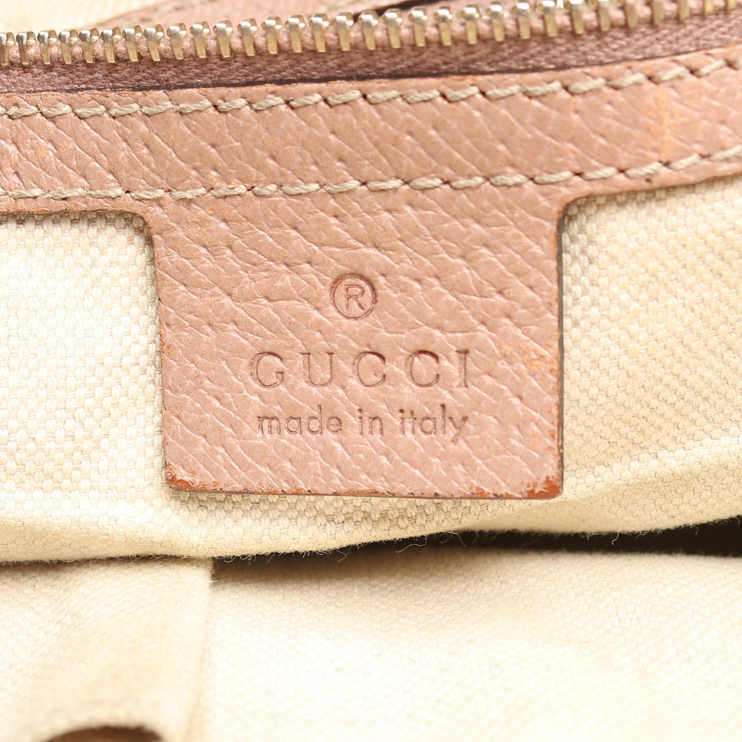 ブリー GGキャンバス 2WAY ハンドバッグ キャンバス レザー ベージュ ピンクベージュ グッチ バッグ GUCCI