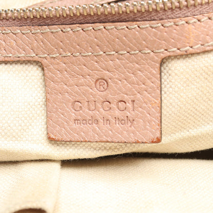 ブリー GGキャンバス 2WAY ハンドバッグ キャンバス レザー ベージュ ピンクベージュ グッチ バッグ GUCCI