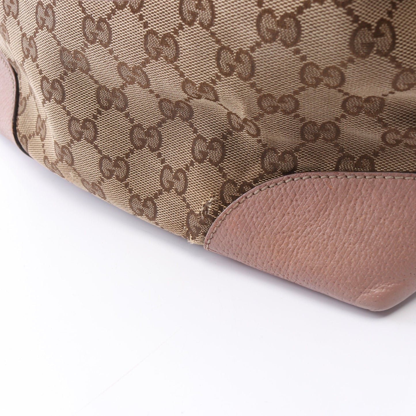 ブリー GGキャンバス 2WAY ハンドバッグ キャンバス レザー ベージュ ピンクベージュ グッチ バッグ GUCCI