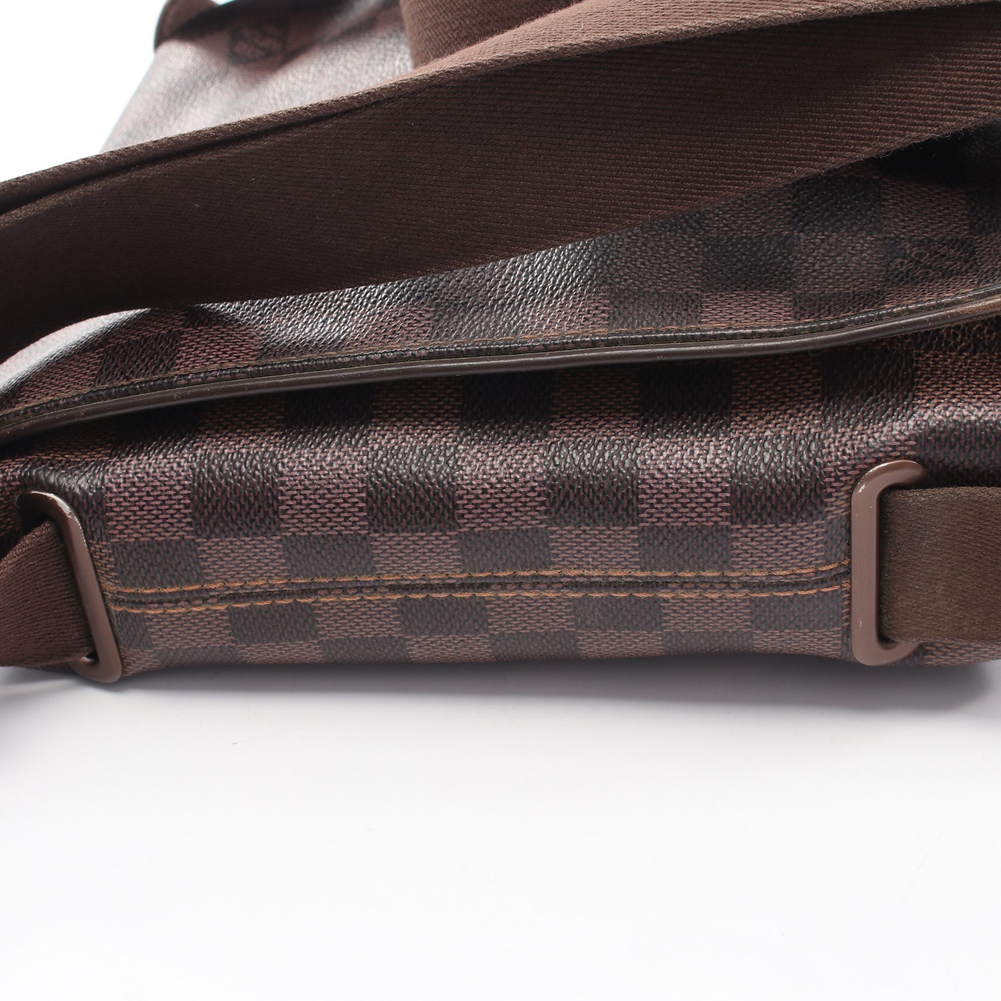 ブルックリンPM ダミエエベヌ ショルダーバッグ PVC レザー ブラウン ルイヴィトン バッグ LOUIS VUITTON