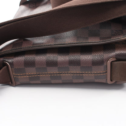 ブルックリンPM ダミエエベヌ ショルダーバッグ PVC レザー ブラウン ルイヴィトン バッグ LOUIS VUITTON