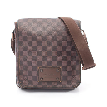 ブルックリンPM ダミエエベヌ ショルダーバッグ PVC レザー ブラウン ルイヴィトン バッグ LOUIS VUITTON