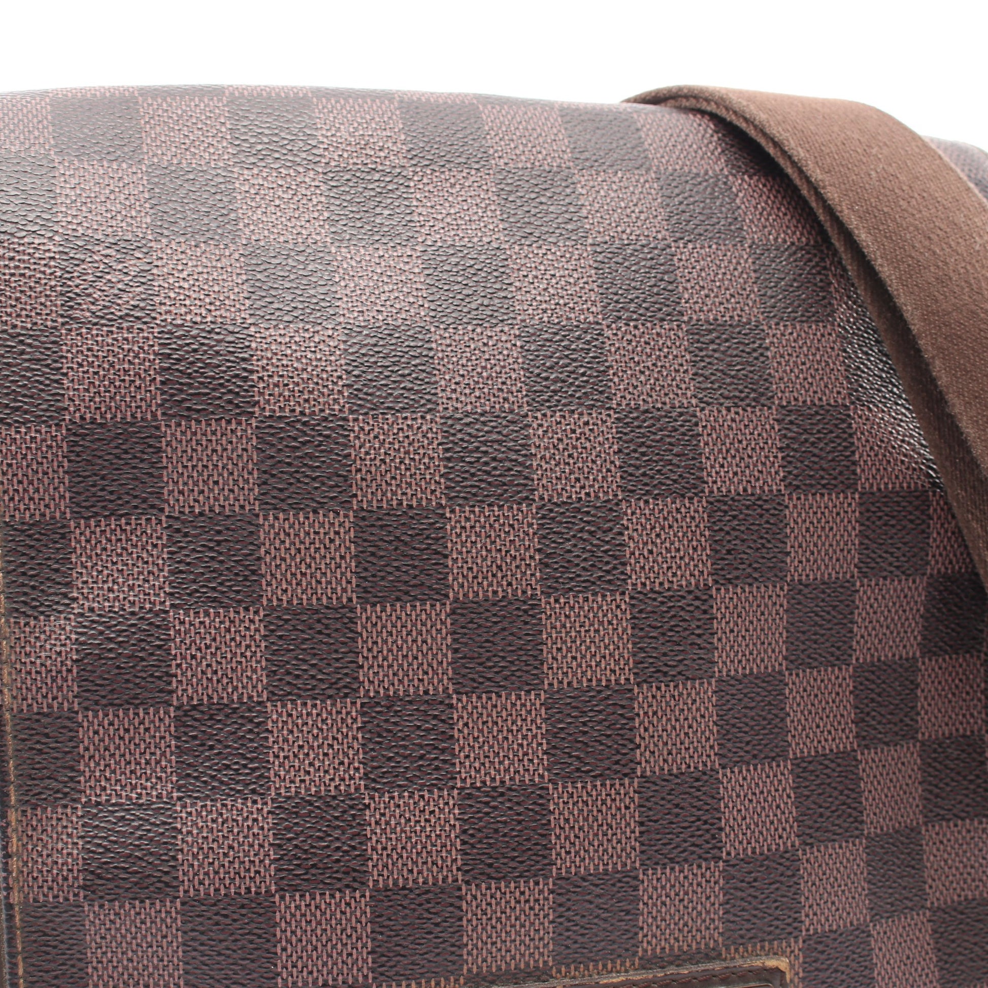 ブルックリンPM ダミエエベヌ ショルダーバッグ PVC レザー ブラウン ルイヴィトン バッグ LOUIS VUITTON