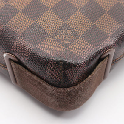 ブルックリンPM ダミエエベヌ ショルダーバッグ PVC レザー ブラウン ルイヴィトン バッグ LOUIS VUITTON
