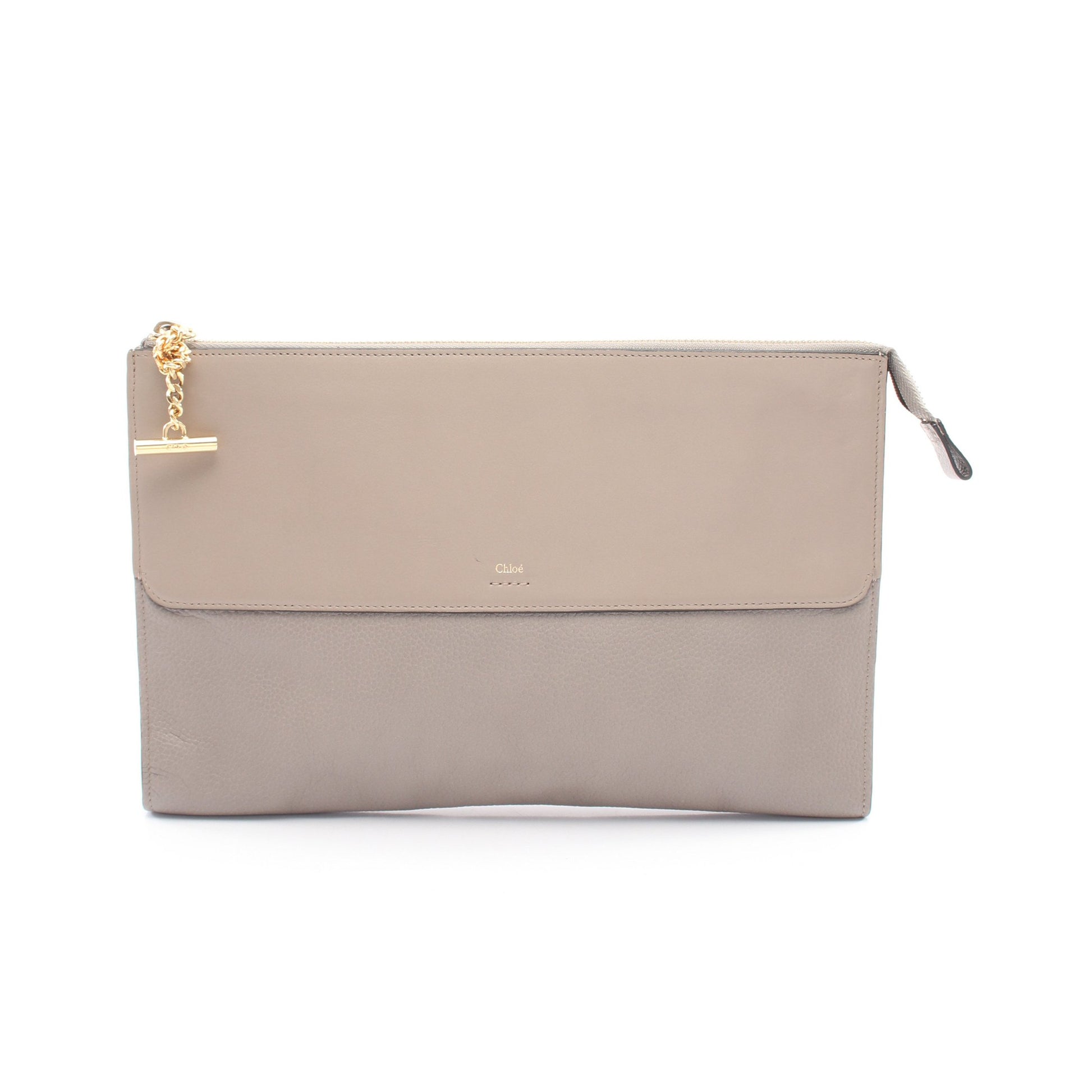 クラッチバッグ レザー グレーベージュ クロエ バッグ Chloe