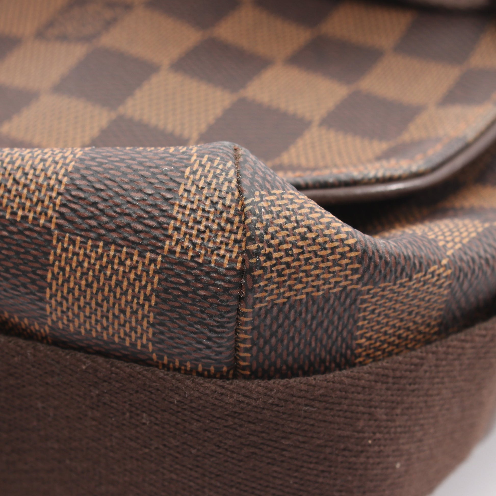 ブルックリンGM ダミエエベヌ ショルダーバッグ PVC レザー ブラウン ルイヴィトン バッグ LOUIS VUITTON