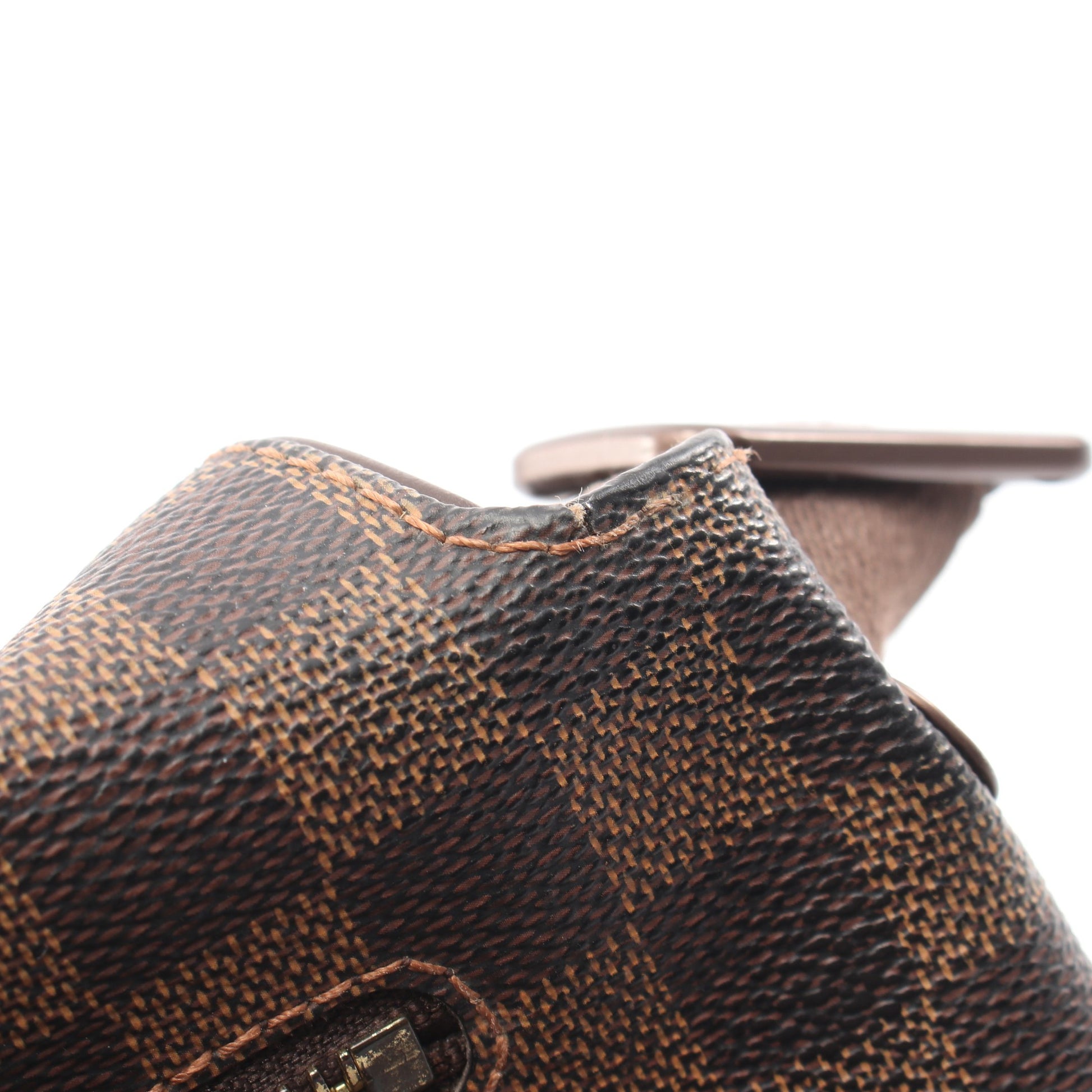ブルックリンGM ダミエエベヌ ショルダーバッグ PVC レザー ブラウン ルイヴィトン バッグ LOUIS VUITTON