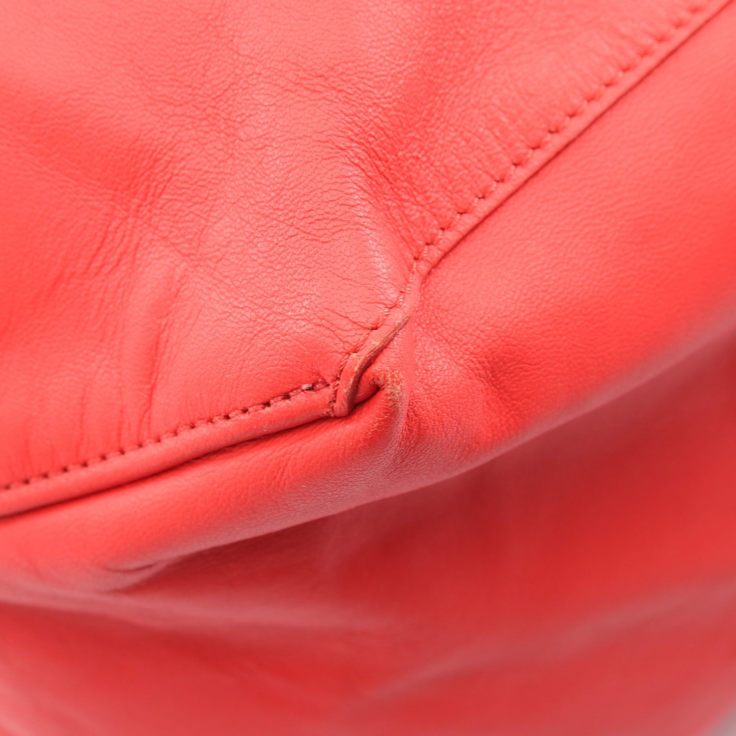 HORIZONTAL CABAS ホリゾンタル カバ ハンドバッグ トートバッグ レザー レッド セリーヌ バッグ CELINE