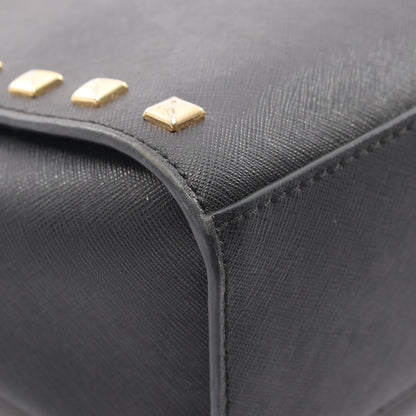 SELMA SUTUDDED MEDIUM MESSENGER セルマ スタッズ ショルダーバッグ レザー ブラック マイケルコース バッグ MICHAEL KORS