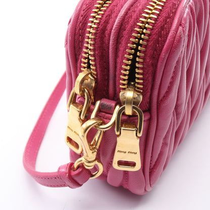 MATELASSE マテラッセ ミニバッグ ハンドバッグ レザー ピンク ミュウミュウ バッグ miu miu