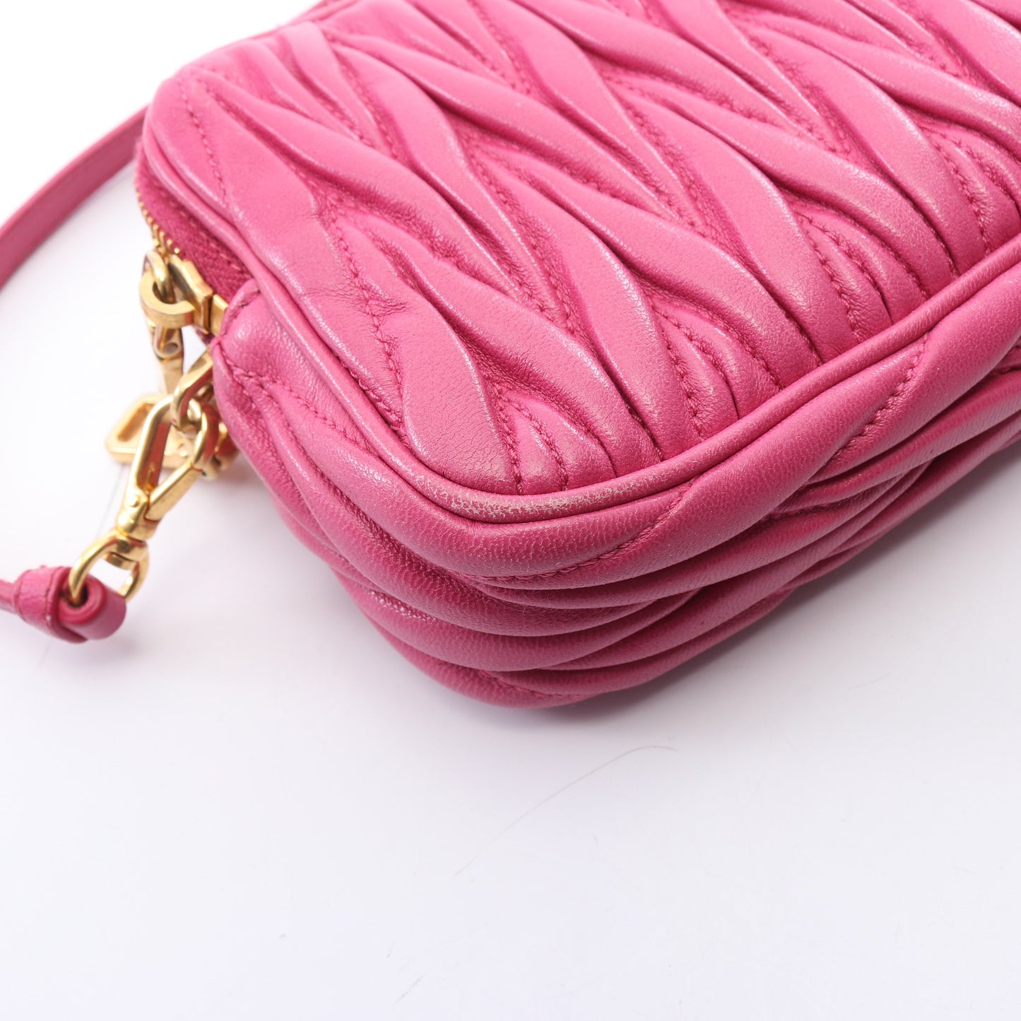 MATELASSE マテラッセ ミニバッグ ハンドバッグ レザー ピンク ミュウミュウ バッグ miu miu